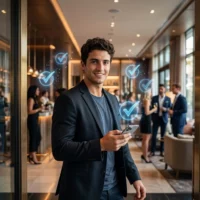 VIP mit Instagram Profil mit blauem Haken folgt jemandem auf Instagram